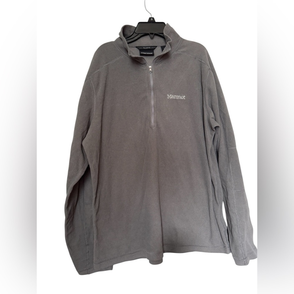 Marmot Polartec Light Gray Fleece pullover